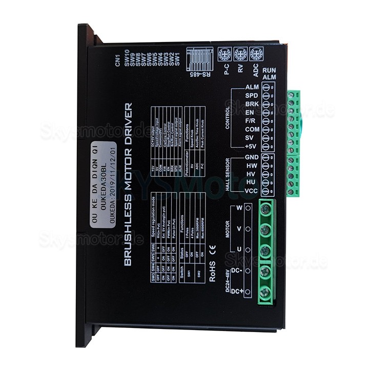 OUKEDA30BL 24-48V 850W BLDC Motorsteuerung, BLDC Motor Controller 30A für Φ60mm/80mm/86mm BLDC Motor